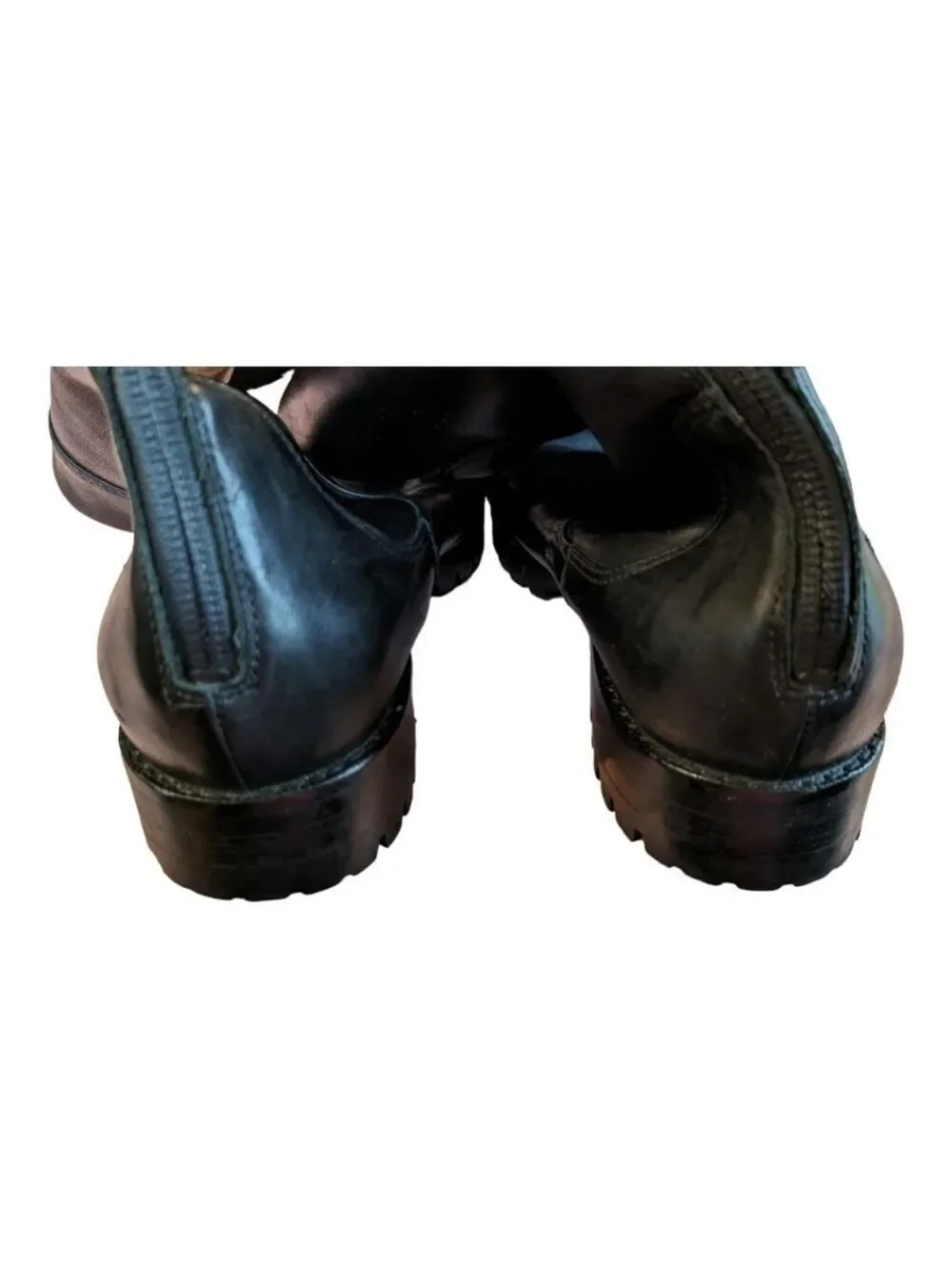 Cole Haan x Nike Air Black High Leather Parson Boots Size 8.5 Inside Flaws